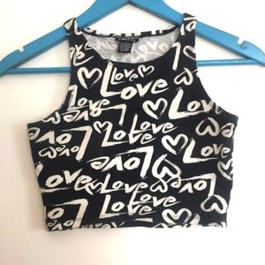 Love printed crop top